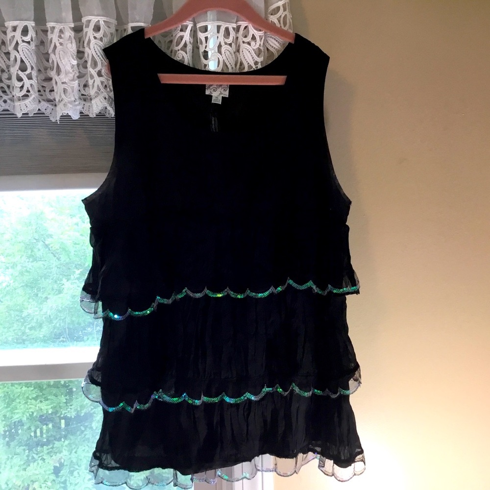 Girls Disney D Signed Sequined Top NWOT XL
